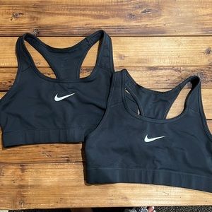 Black razor back sports bras